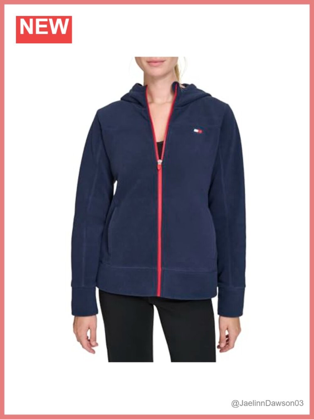 Full Zip Polar Fleece Hooded Jacket Long Sleeve Women's